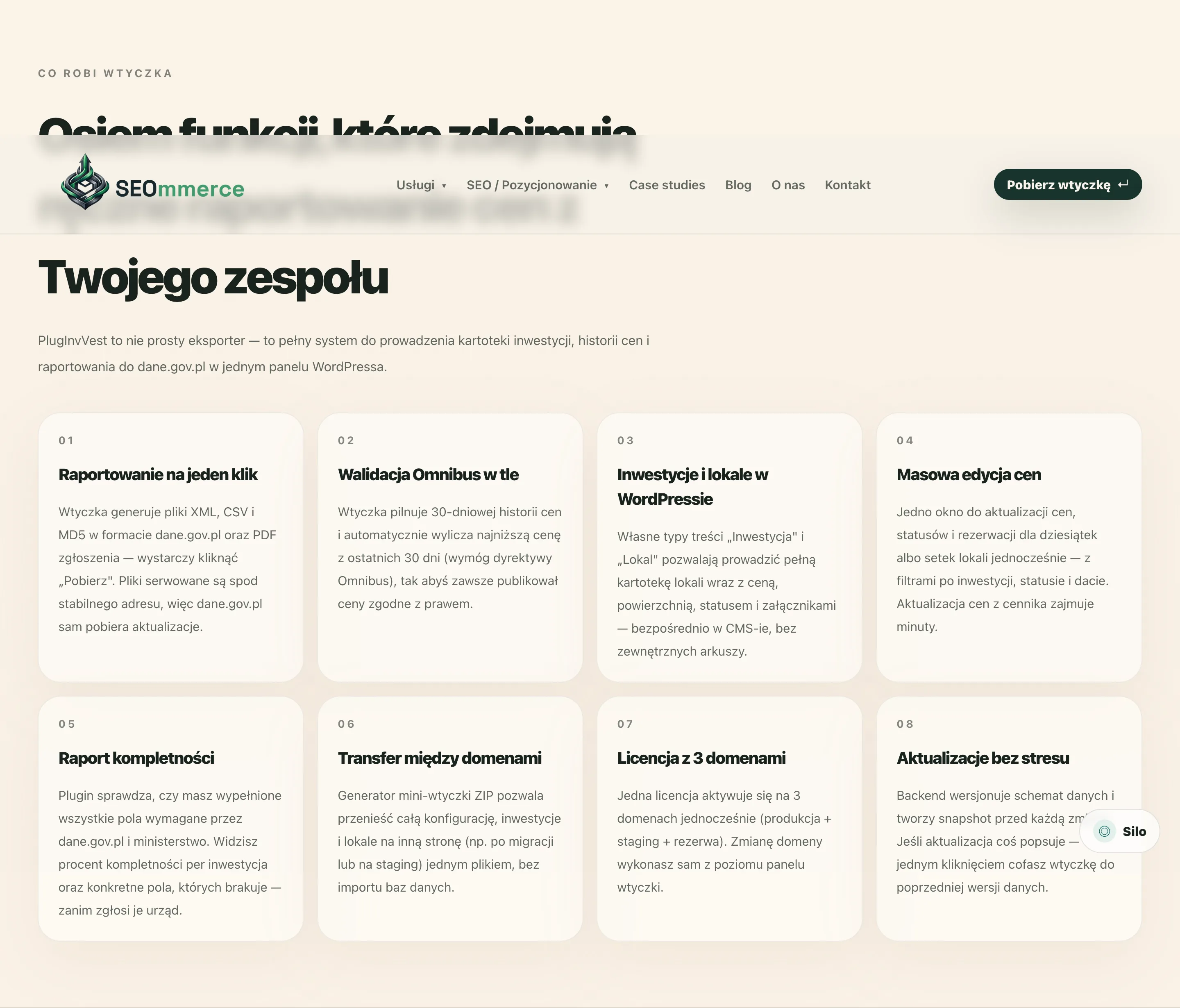 PluginVvest — funkcje wtyczki