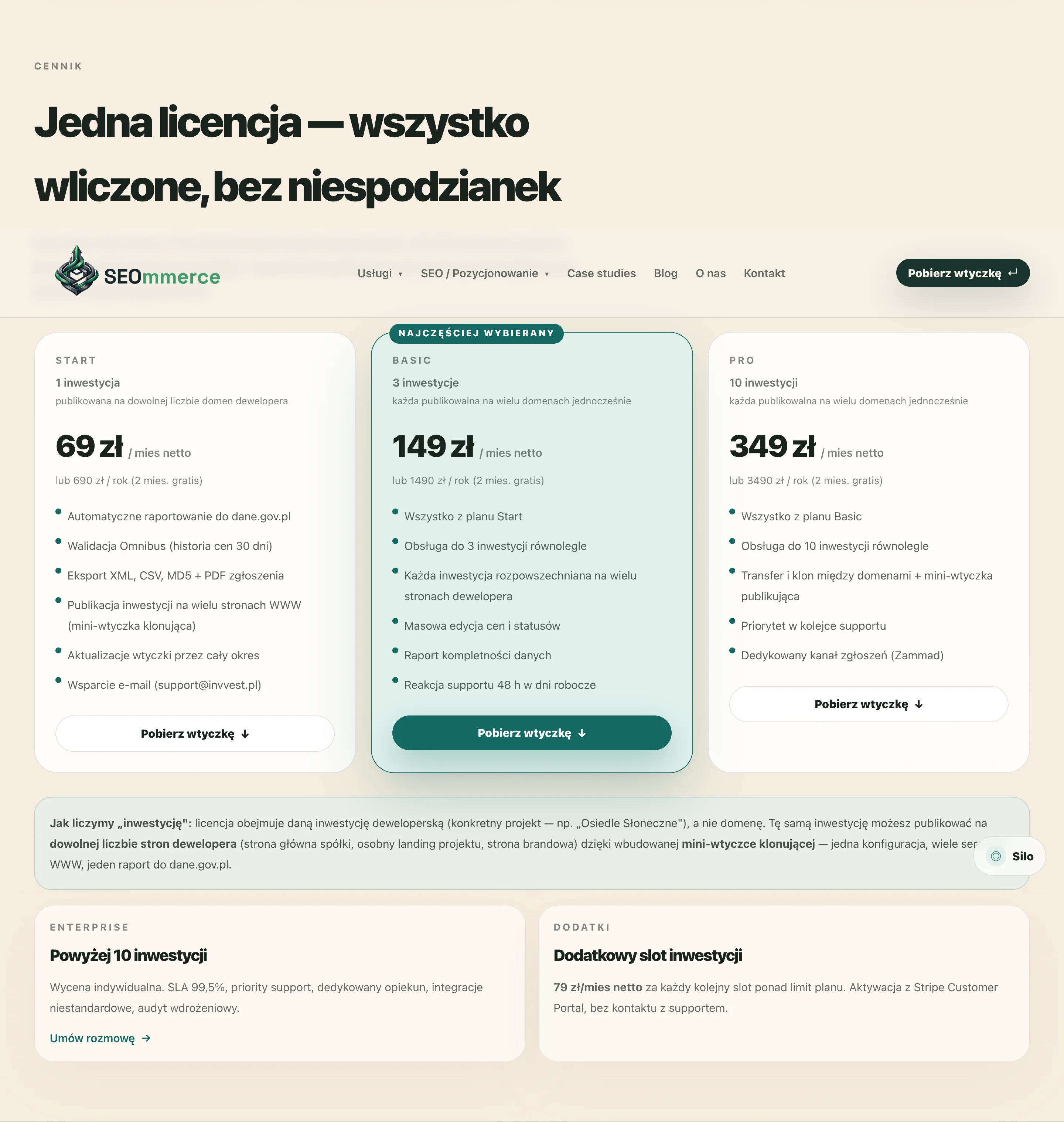 PluginVvest — cennik licencji