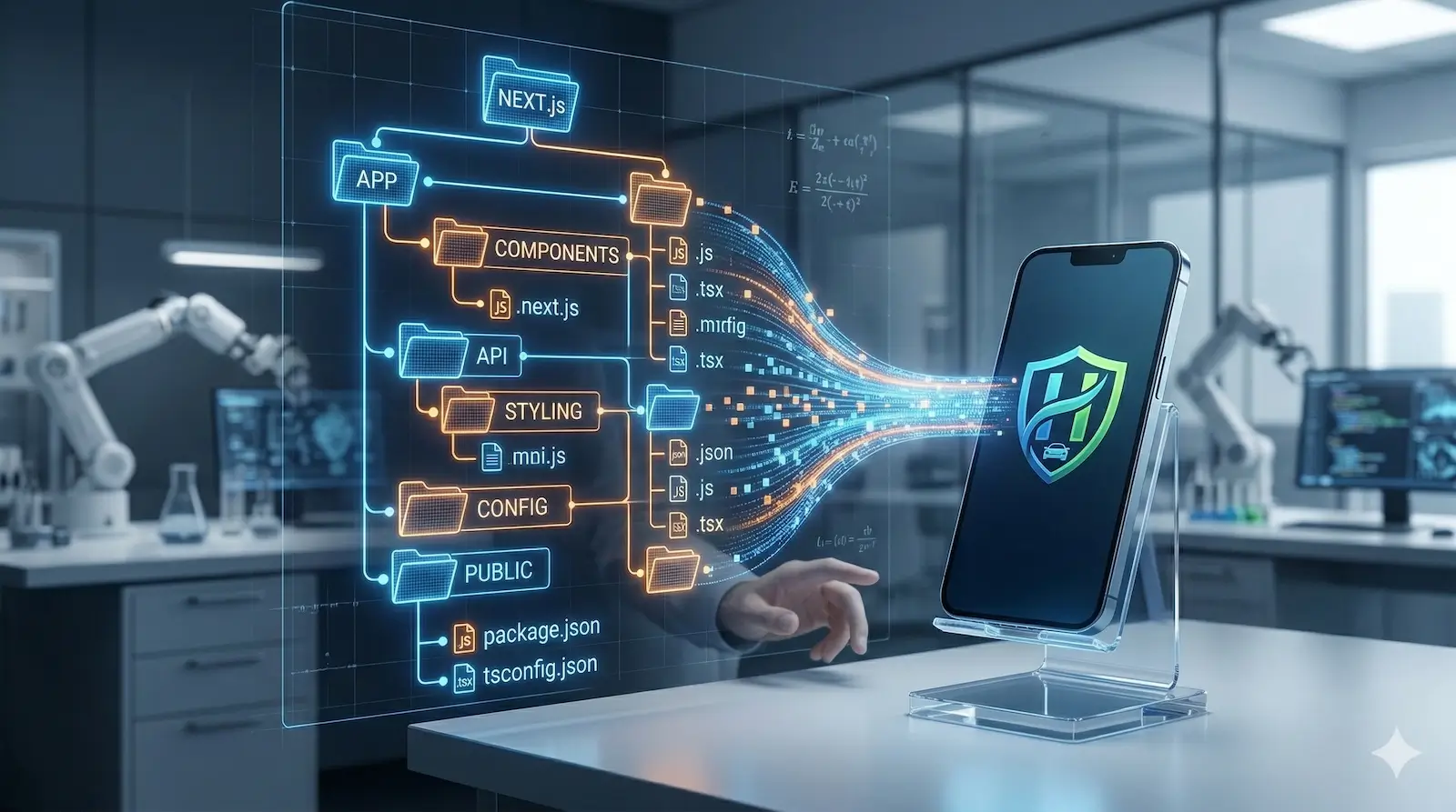 Architektura SSG Next.js połączona z responsywnym interfejsem mobilnym serwisu Hybspec.