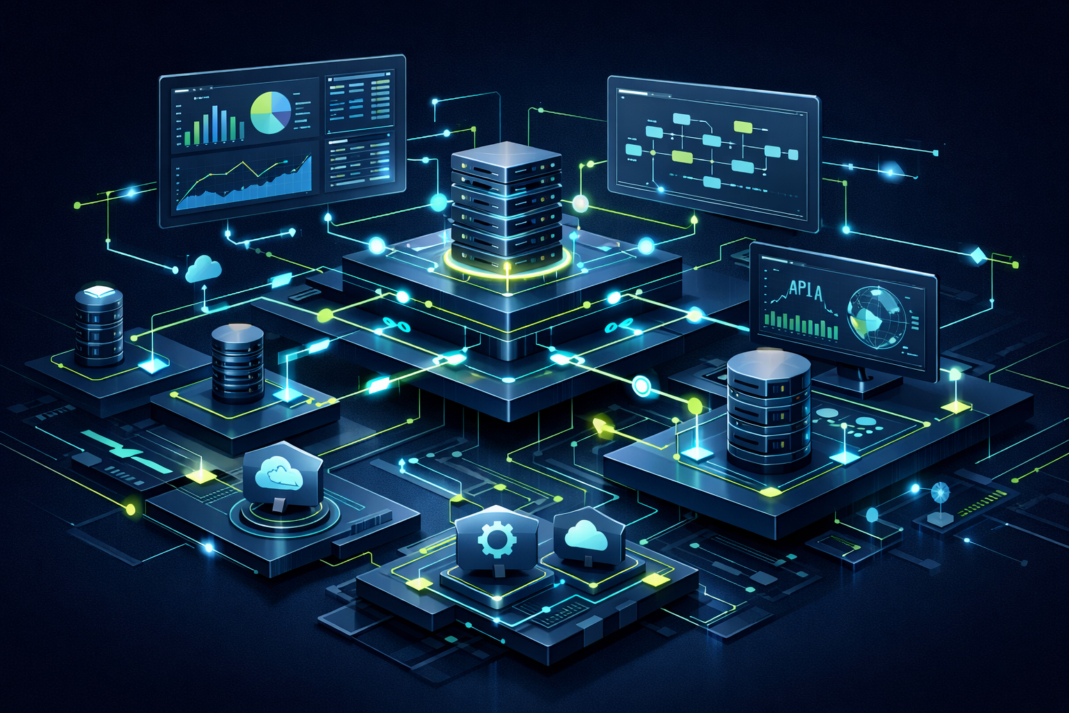 Warstwa middleware porządkująca przepływ danych między systemami
